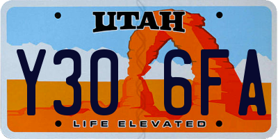 UT license plate Y306FA