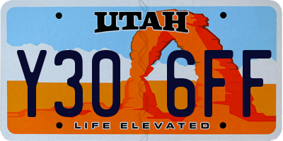 UT license plate Y306FF