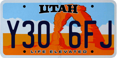 UT license plate Y306FJ