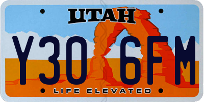UT license plate Y306FM