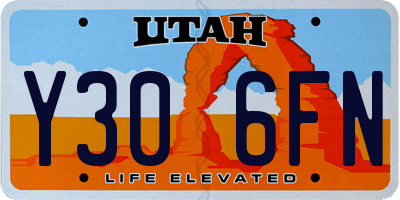 UT license plate Y306FN