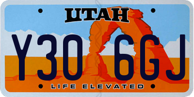 UT license plate Y306GJ