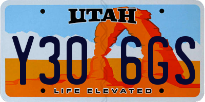 UT license plate Y306GS