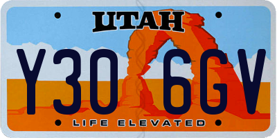UT license plate Y306GV