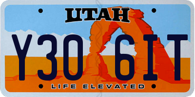 UT license plate Y306IT