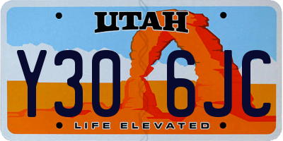 UT license plate Y306JC