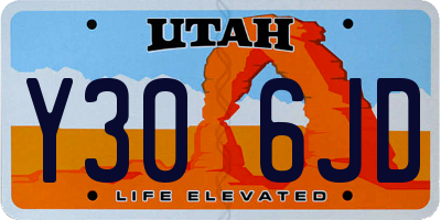 UT license plate Y306JD