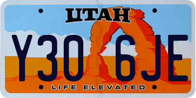 UT license plate Y306JE