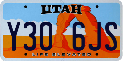 UT license plate Y306JS