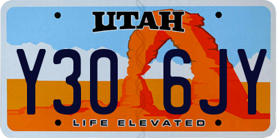 UT license plate Y306JY