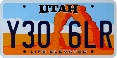 UT license plate Y306LR