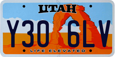 UT license plate Y306LV