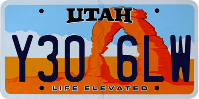 UT license plate Y306LW
