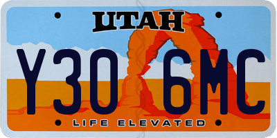UT license plate Y306MC