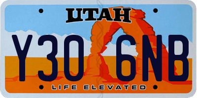 UT license plate Y306NB