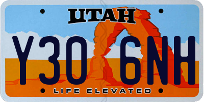 UT license plate Y306NH