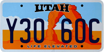 UT license plate Y306OC