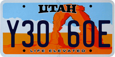 UT license plate Y306OE