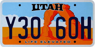 UT license plate Y306OH