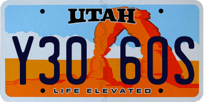 UT license plate Y306OS