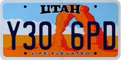 UT license plate Y306PD