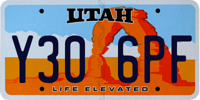UT license plate Y306PF