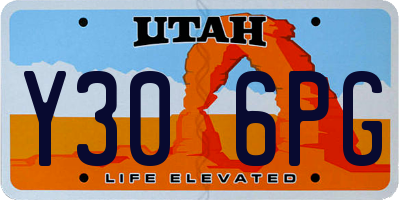 UT license plate Y306PG