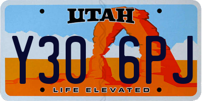 UT license plate Y306PJ