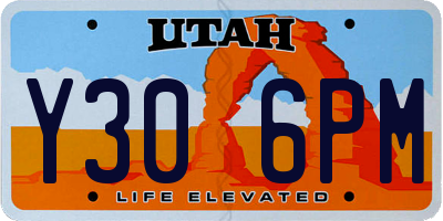 UT license plate Y306PM