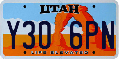 UT license plate Y306PN