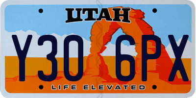 UT license plate Y306PX
