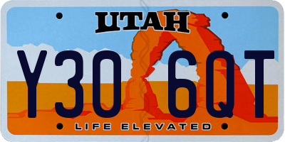 UT license plate Y306QT