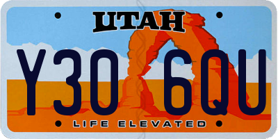 UT license plate Y306QU