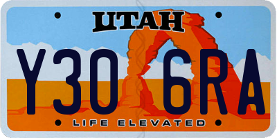 UT license plate Y306RA