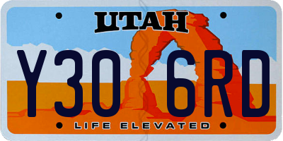 UT license plate Y306RD