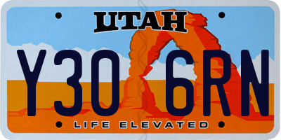 UT license plate Y306RN