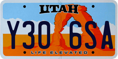 UT license plate Y306SA