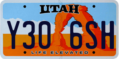 UT license plate Y306SH