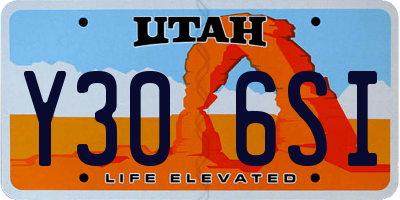 UT license plate Y306SI