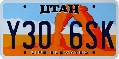 UT license plate Y306SK