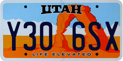 UT license plate Y306SX