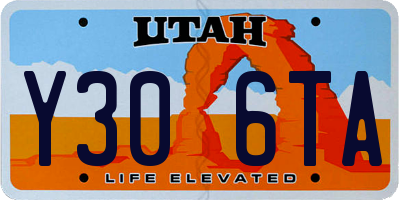 UT license plate Y306TA