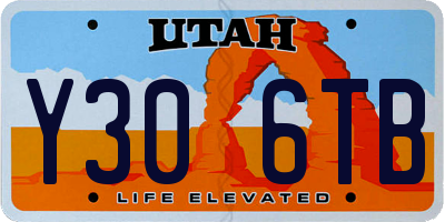 UT license plate Y306TB