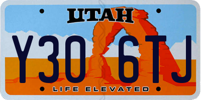 UT license plate Y306TJ