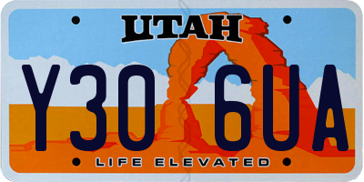 UT license plate Y306UA