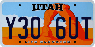 UT license plate Y306UT