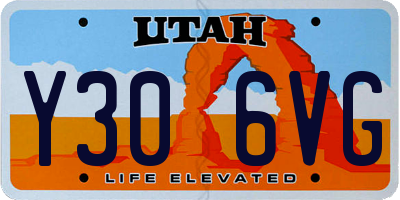 UT license plate Y306VG
