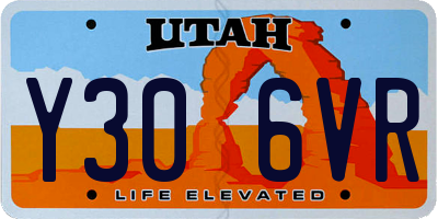 UT license plate Y306VR