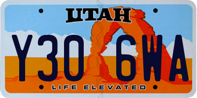 UT license plate Y306WA
