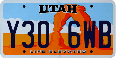 UT license plate Y306WB
